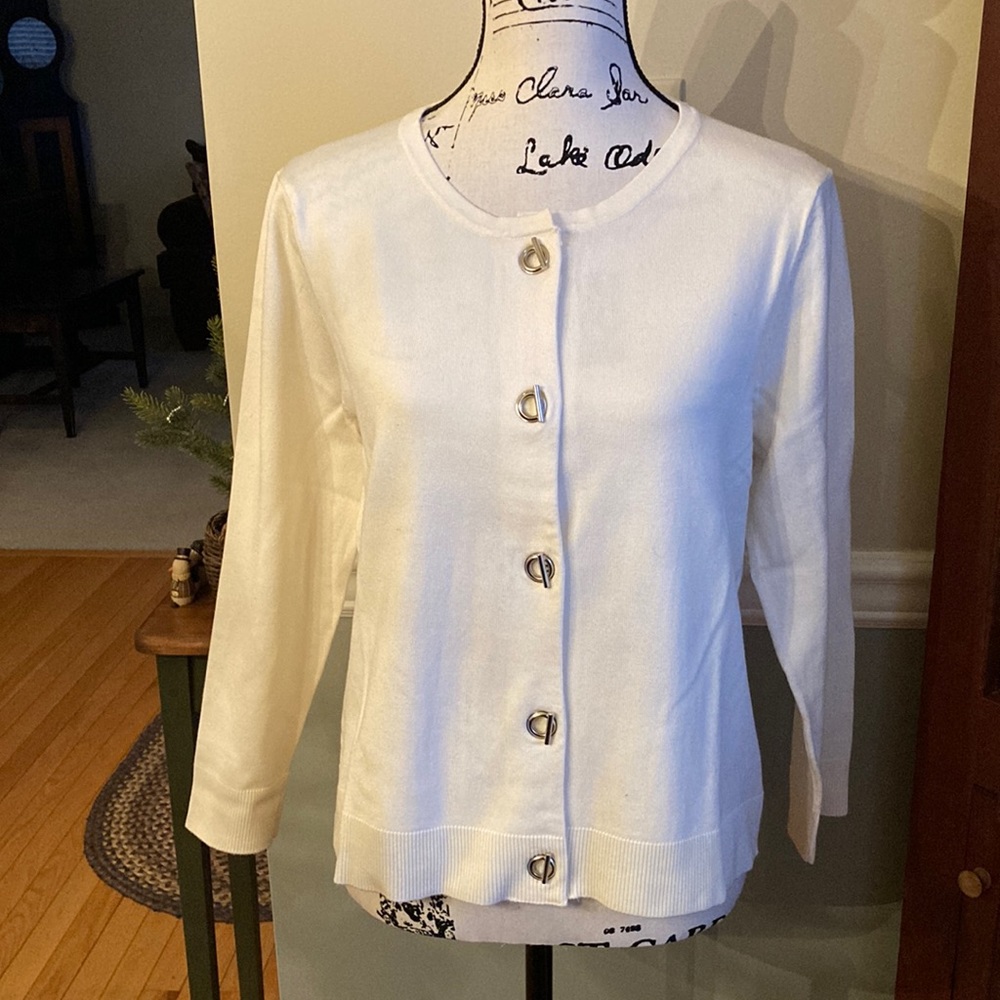 Philosophy cream cardigan sweater